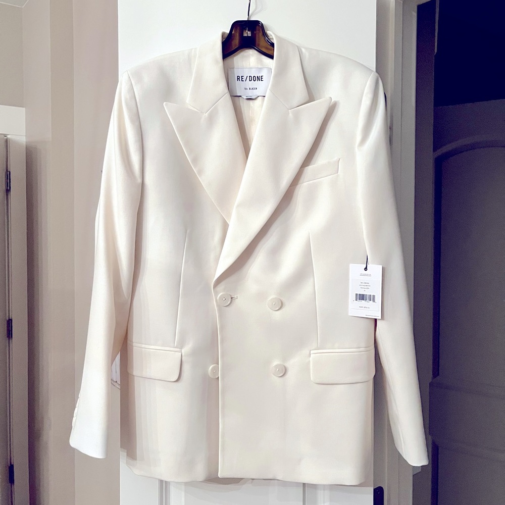 COPY - Re/done 70s vintage white blazer size M